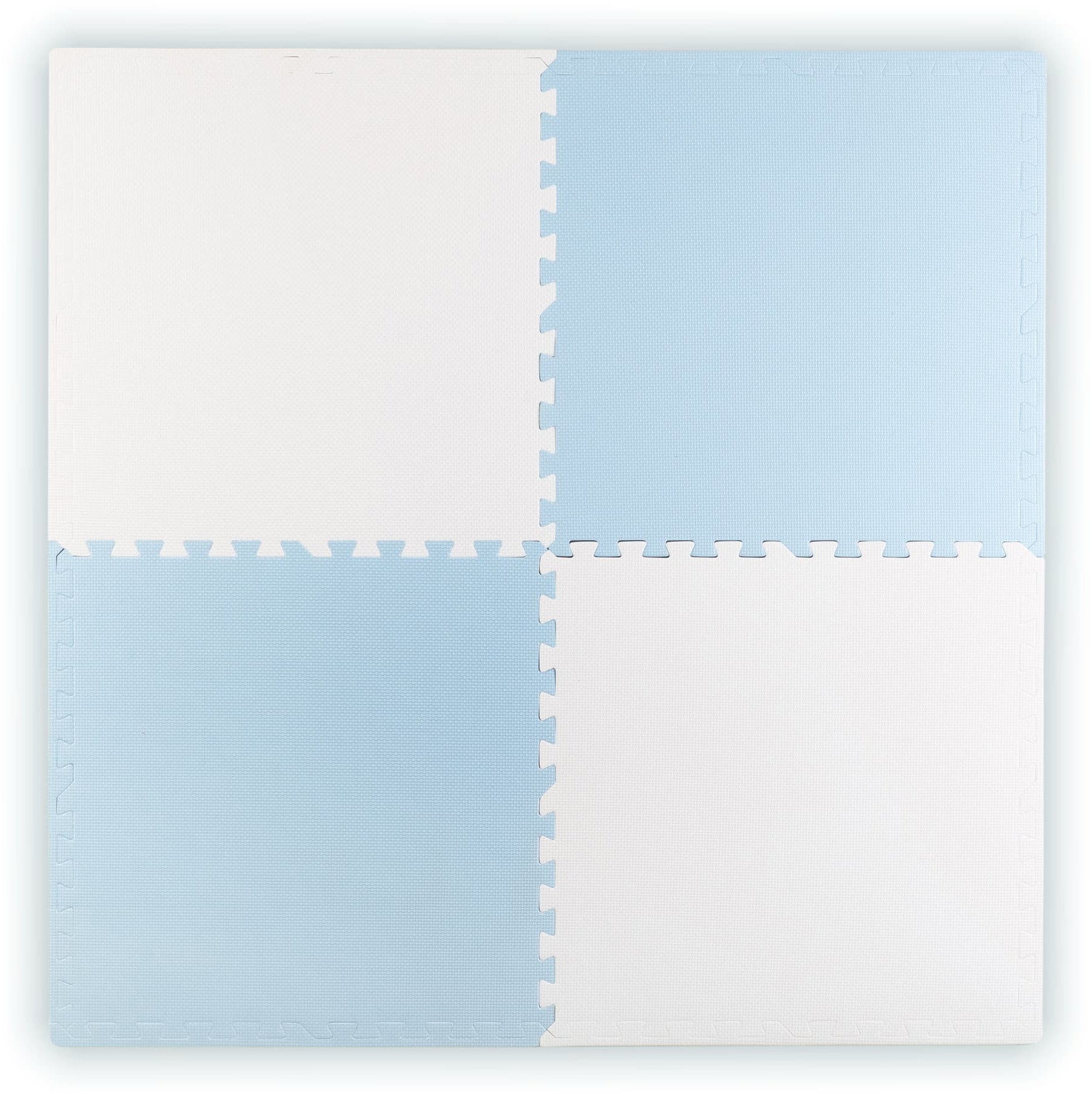Duża mata piankowa puzzle Ricokids 60x60 cm 4 szt. niebiesko-biała