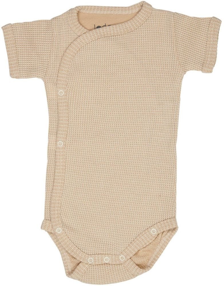 Lodger Romper Ciumbelle knitted cotton bodysuit with short sleeves Ivory 74 cm RFC 069_74