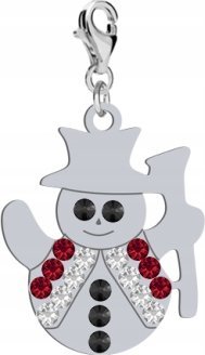 Radziszewska Jewellery Charms Świąteczny Bałwan Prezent na Mikołaja srebro925 DEDYKACJA GRATIS