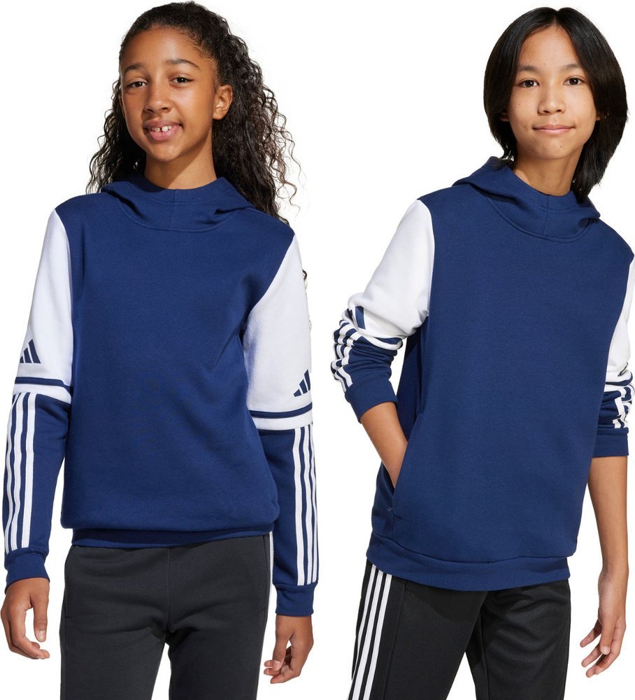 Bluza dla dzieci adidas Squadra 25 Sweat Hoody granatowa JD4804 128cm