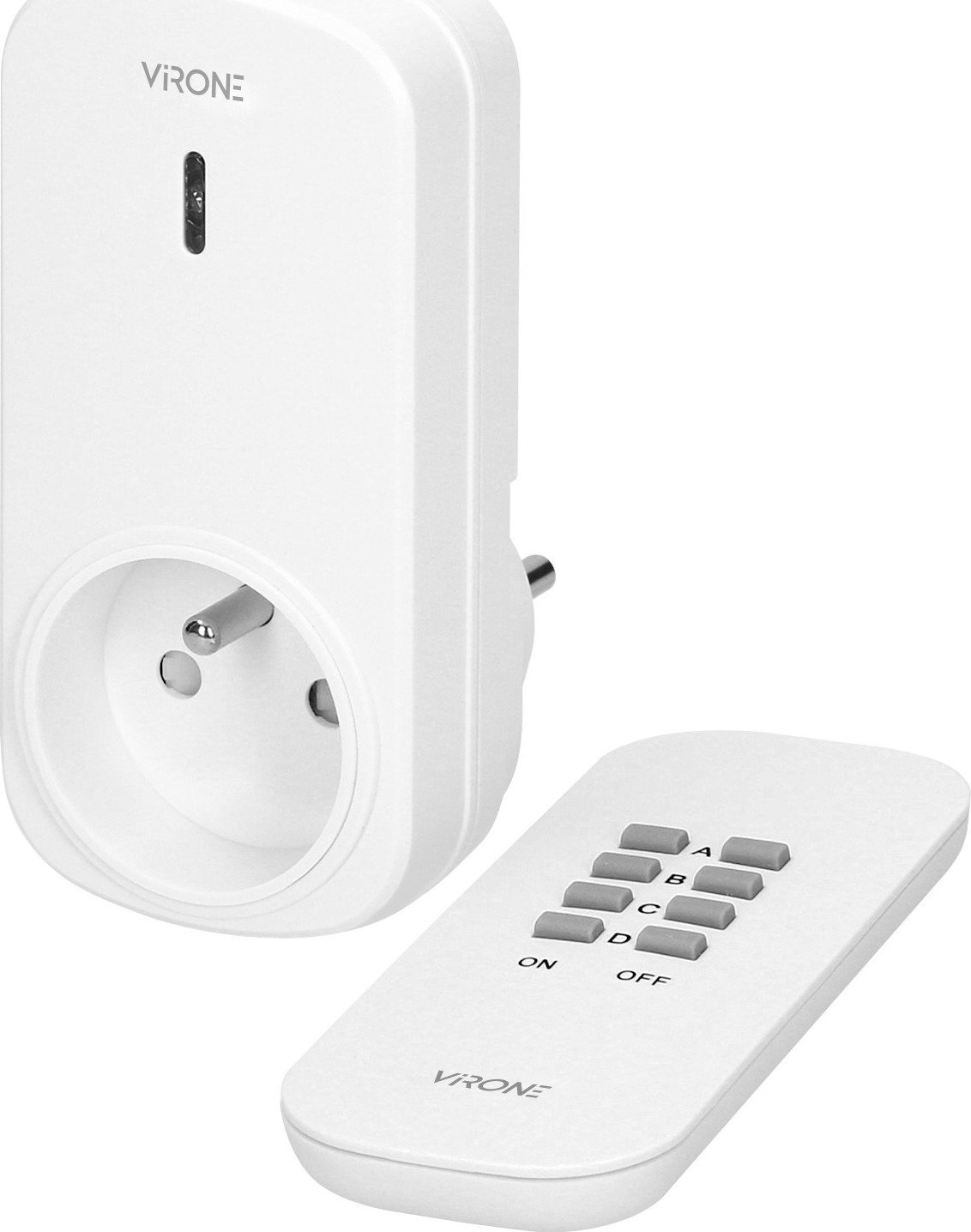 Orno Bezprzewodowe gniazdo sterowane pilotem 1+1