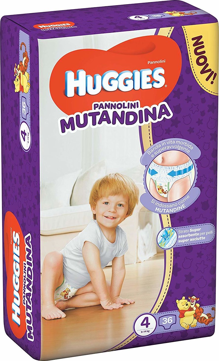 Huggies Sauskelnės-kelnaitės Huggies Mutandina, 4 dydis (9-14kg), 36 vnt