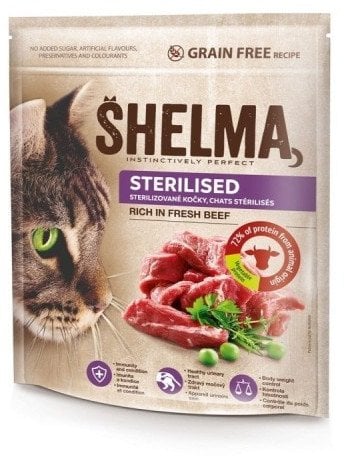 SHELMA karma sucha dla kotów sterylizowanych. Z wołowiną 1.4kg