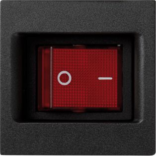 Kontakt-Simon Connect Płytka K45 z łącznikiem dwubiegunowym z podświetleniem szary grafit (KL04/14)