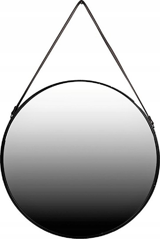 Uniglob HANGING MIRROR PERITO ROUND 80 CM BLACK