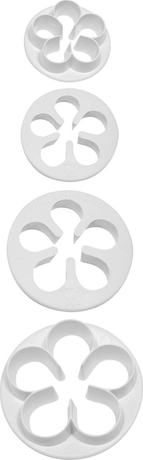 PME Zestaw wykrawaczek do kwiatów 4 sztuki