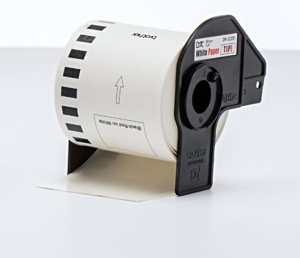 Brother Taśma Brother Continuous Paper roll 62mm Black & Red on white - DK22251