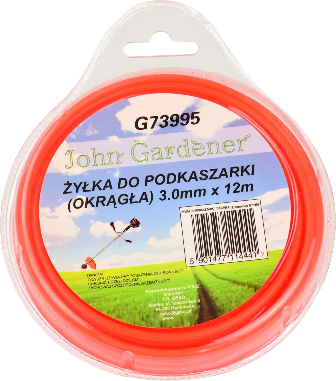 Geko Żyłka do podkaszarki okrągła 3mmx12m(80)