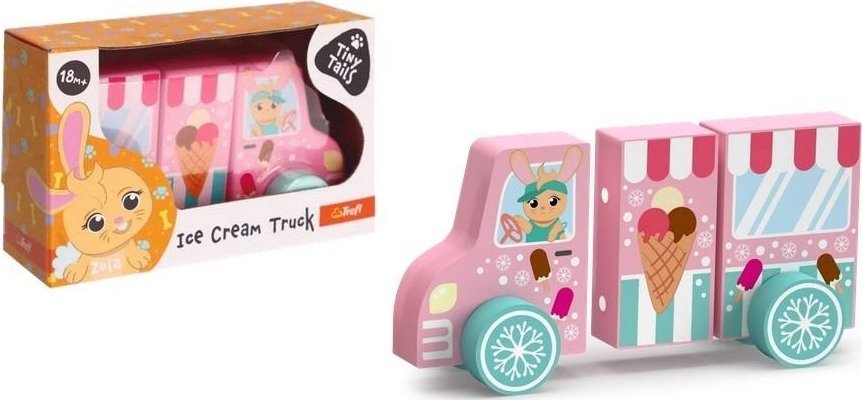 Trefl Zabawka drewniana - Samochód Lodziarnia Tiny Tails