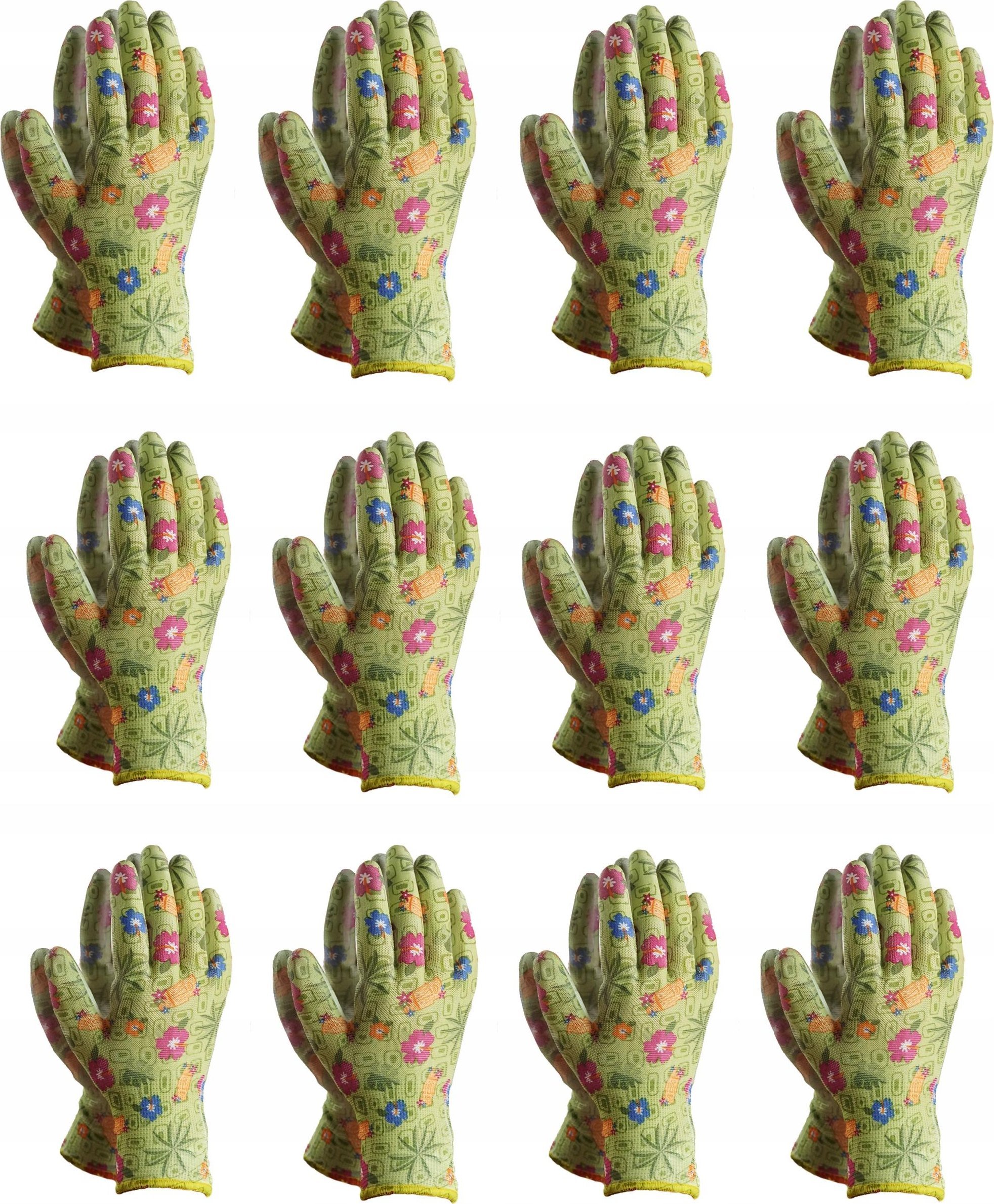 12x Rękawiczki ogrodowe rękawice ochronne M
