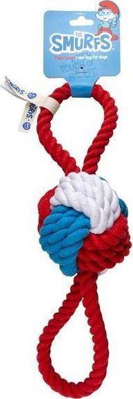 Duvo+ Duvo+ Smerfy Zabawka Piłka + 2 Sznury 42cm