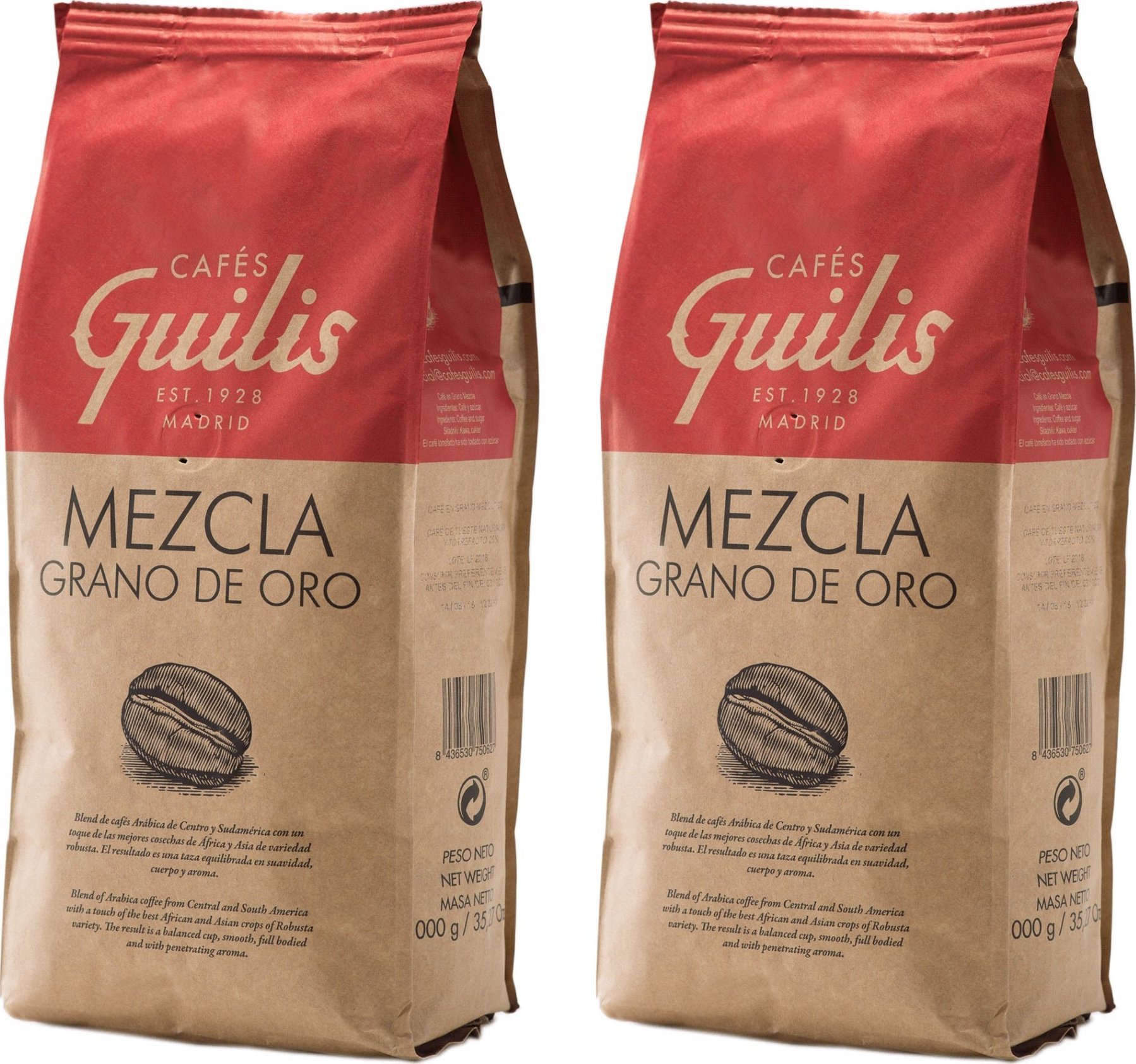 Kawa ziarnista Cafes Guilis Mezcla Grano de Oro 2 kg