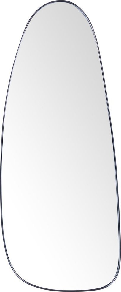 Beliani Metalowe lustro ścienne 39 x 95 cm czarne CERGY