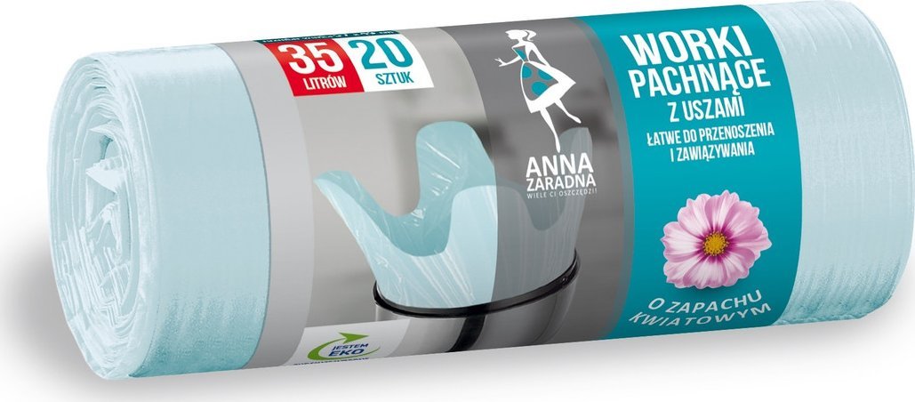 Anna Zaradna Worki na odpady domowe 35L 20szt. Błękitne