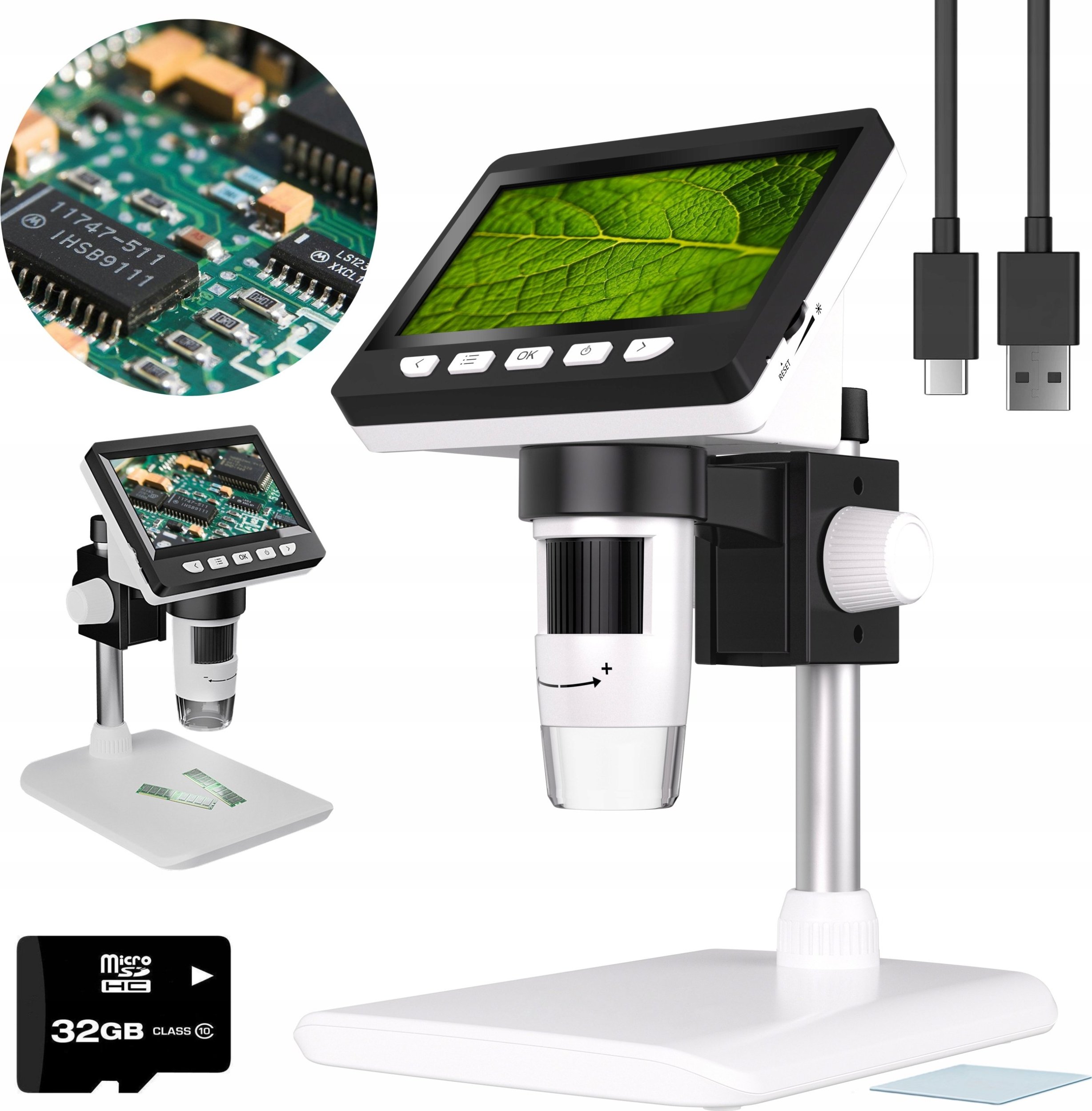MIKROSKOP CYFROWY 4,3" PC MacOS WINDOWS 1000x USB