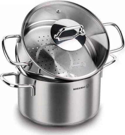 KORKMAZ Korkmaz Garnek na Indukcję na Parę Perla Kuskus 5.2L / 6.9L