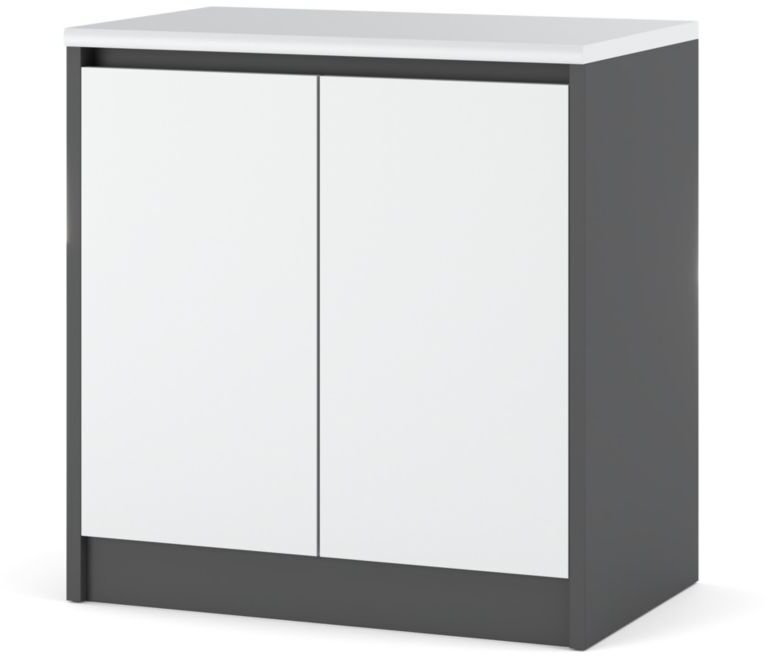 szafka kuchenna stojąca z blatem modułowa bella 80cm szary mat biały mat