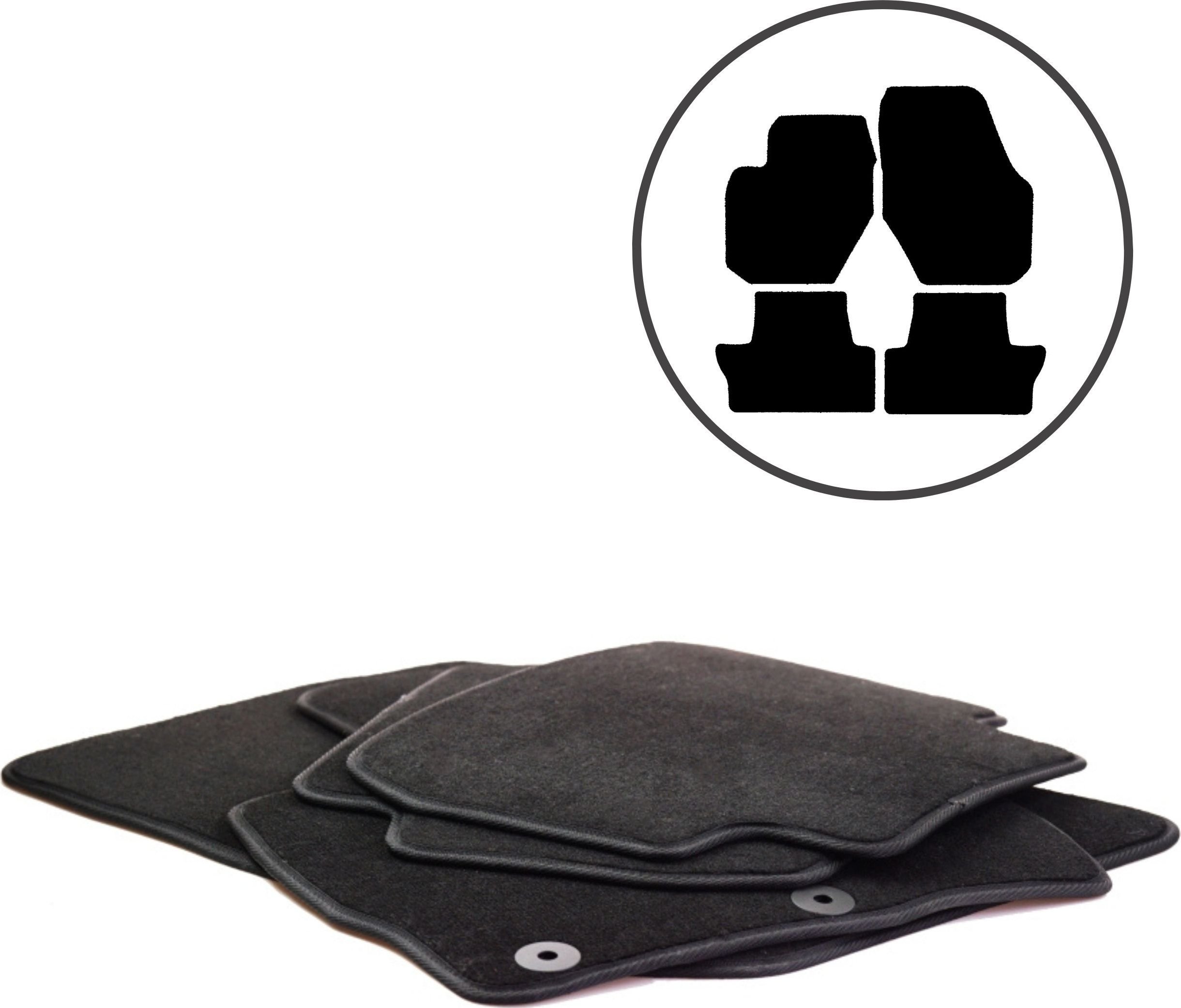 Dikel Dywaniki samochodowe welurowe 4szt. Volvo S60 II