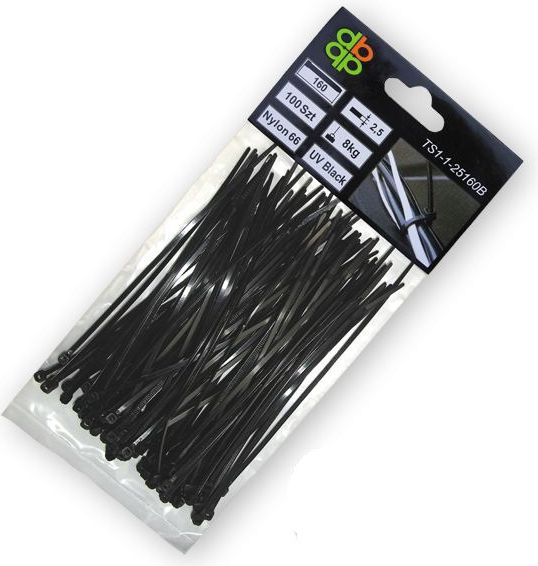 Taśma kablowa 4,6 x 120mm UV BLACK 100szt. (TS1146120B)