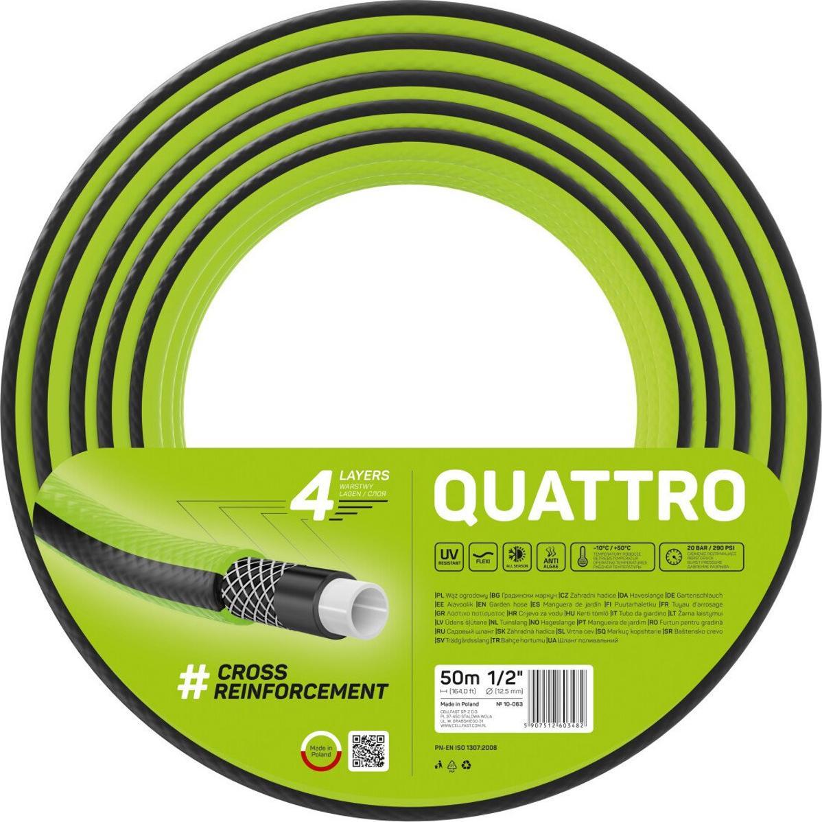 Cellfast Wąż ogrodowy Quattro 1/2" 50m (10-063)