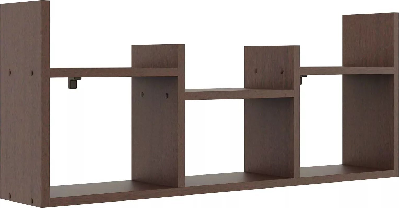 Elior Minimalistyczna półka wisząca na książki wenge - Lorea