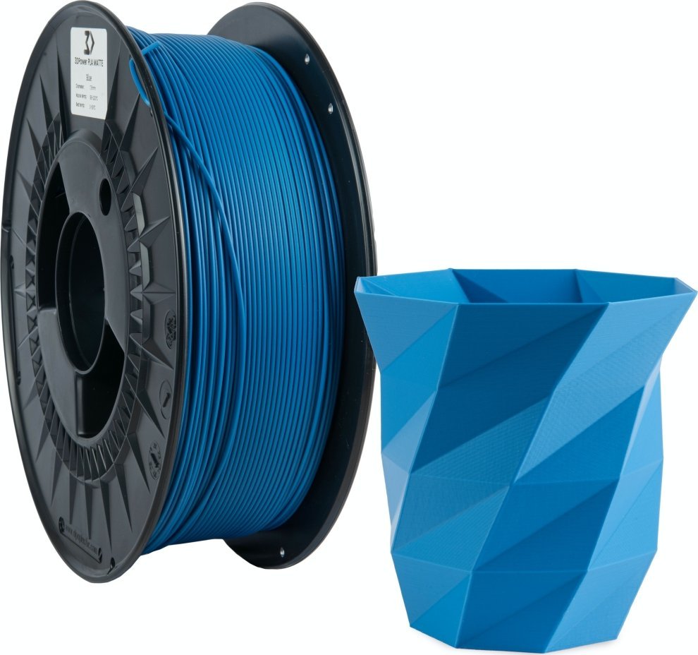 3DPower Filament 3DPower PLA MATTE 1.75mm Niebieski 1kg