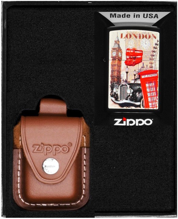Zestaw ZIPPO Zapalniczka LONDON DESIGN Prezentowy No2