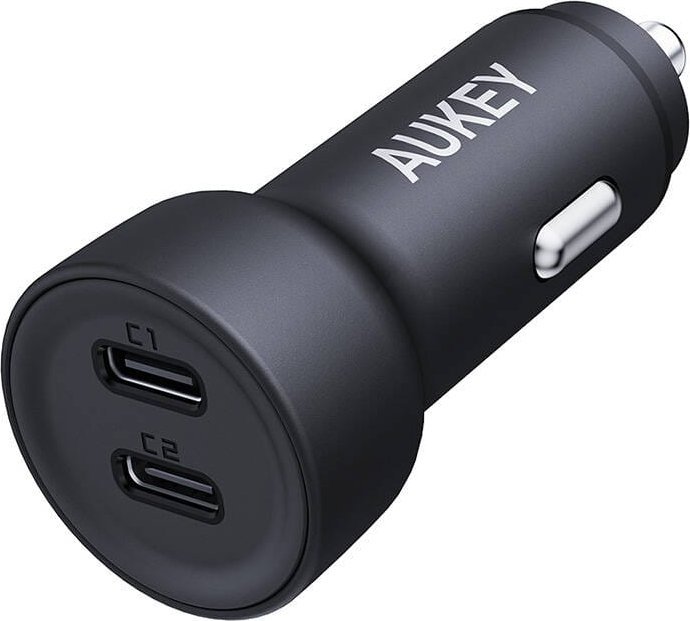 Ładowarka Aukey Ładowarka samochodowa Aukey CC-Y23, 2xUSB-C, 65W (czarna)
