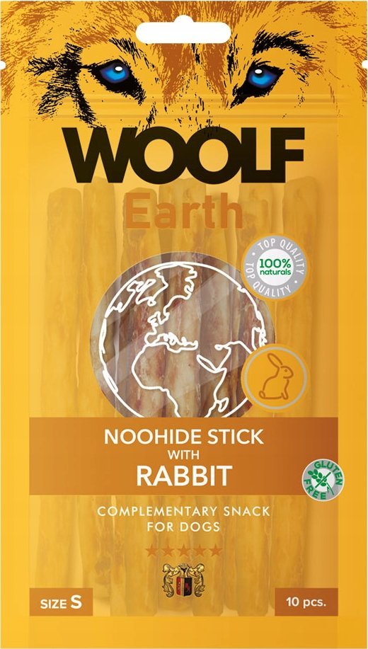 WOOLF Woolf Earth Noohide Stick Rabbit Przysmak Dla Psa Królik Rozmiar S 85 g