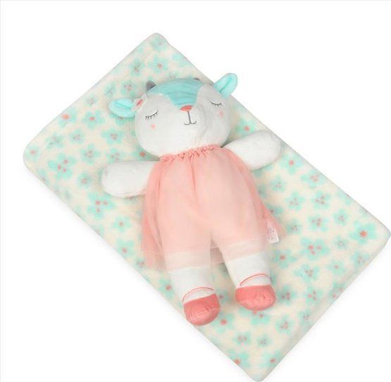 BabyMatex Kocyk 75/100 David z maskotką Owieczką uniwersalny