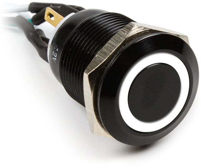 Impactics Przycisk power do komputera 19mm, IP65, biały LED (LAN_22_IP65_ALB_WH_1)
