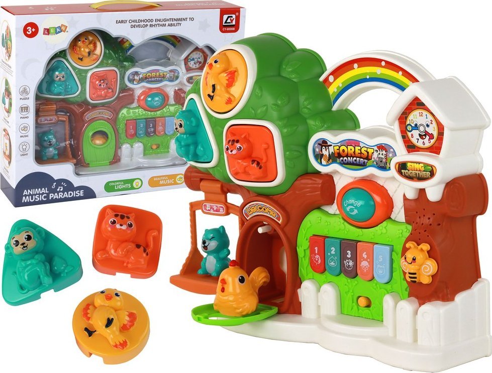 LeanToys Zestaw Pianinko Koncert Las Zwierzątka Panel Edukacyjny