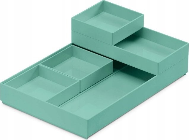 Moxom Zestaw pojemników MOXOM Modular Tray, 250x170x35mm, 5 szt., turkusowy