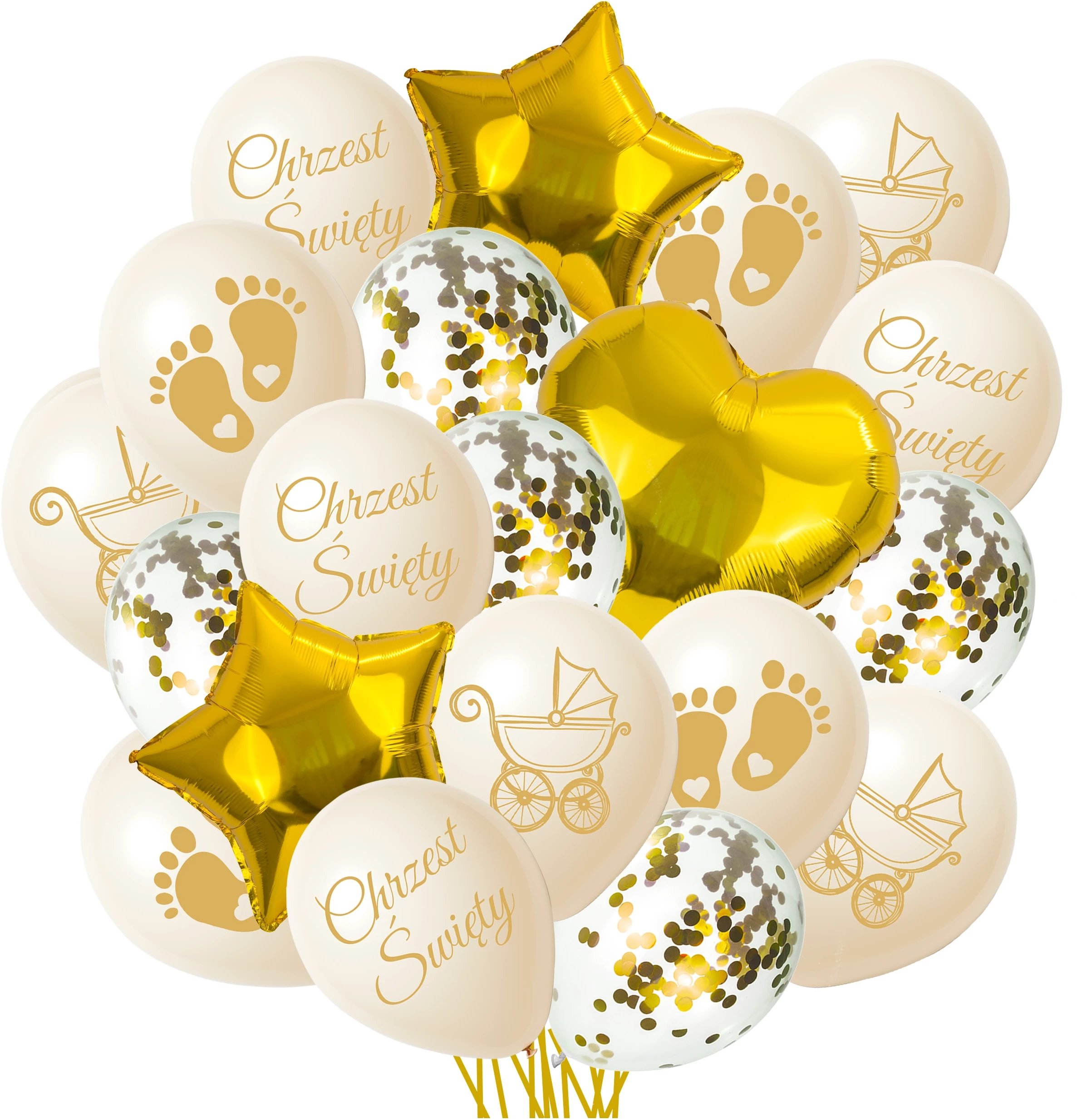 Balony foliowe na chrzest święty