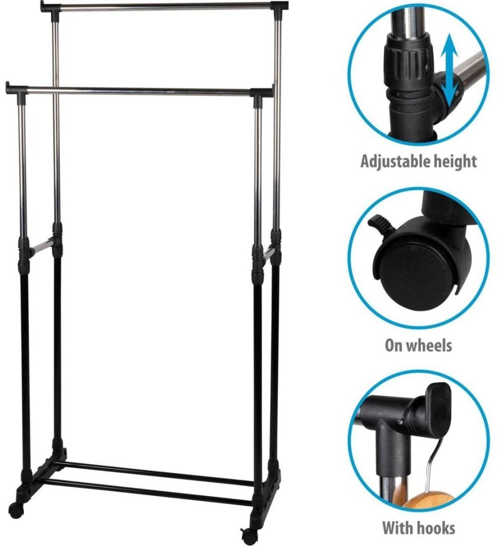 SZAFA GARDEROBA WIESZAK 75x42x93-158CM ALPINA