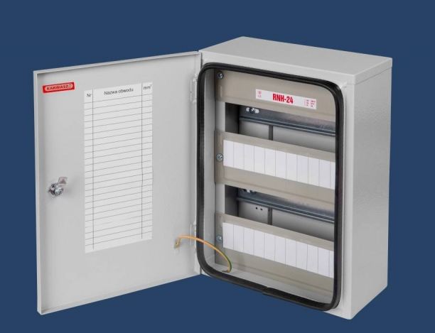 Karwasz Rozdzielnica n/t hermetyczna IP54 TH36 szara RNH-24