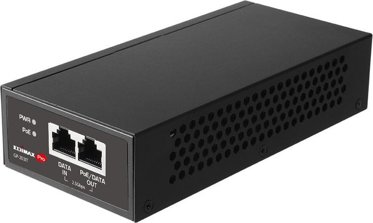 EdiMax Edimax GP-203IT adapter PoE 2.5 Gigabit Ethernet, Fast Ethernet, Gigabit Ethernet