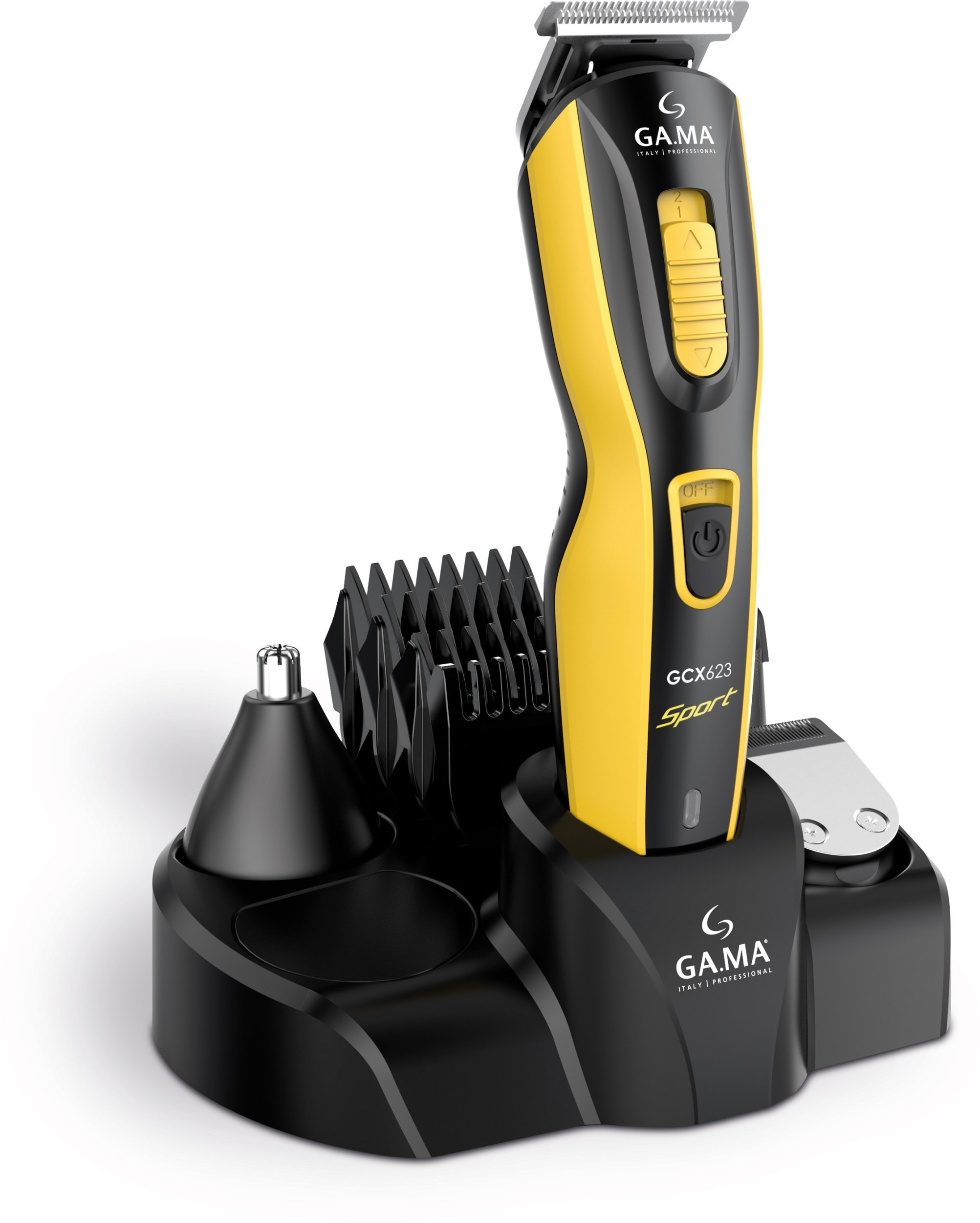 GA.MA GCX623 Sport melna/dzeltena - Matu griezamas masinas komplekts