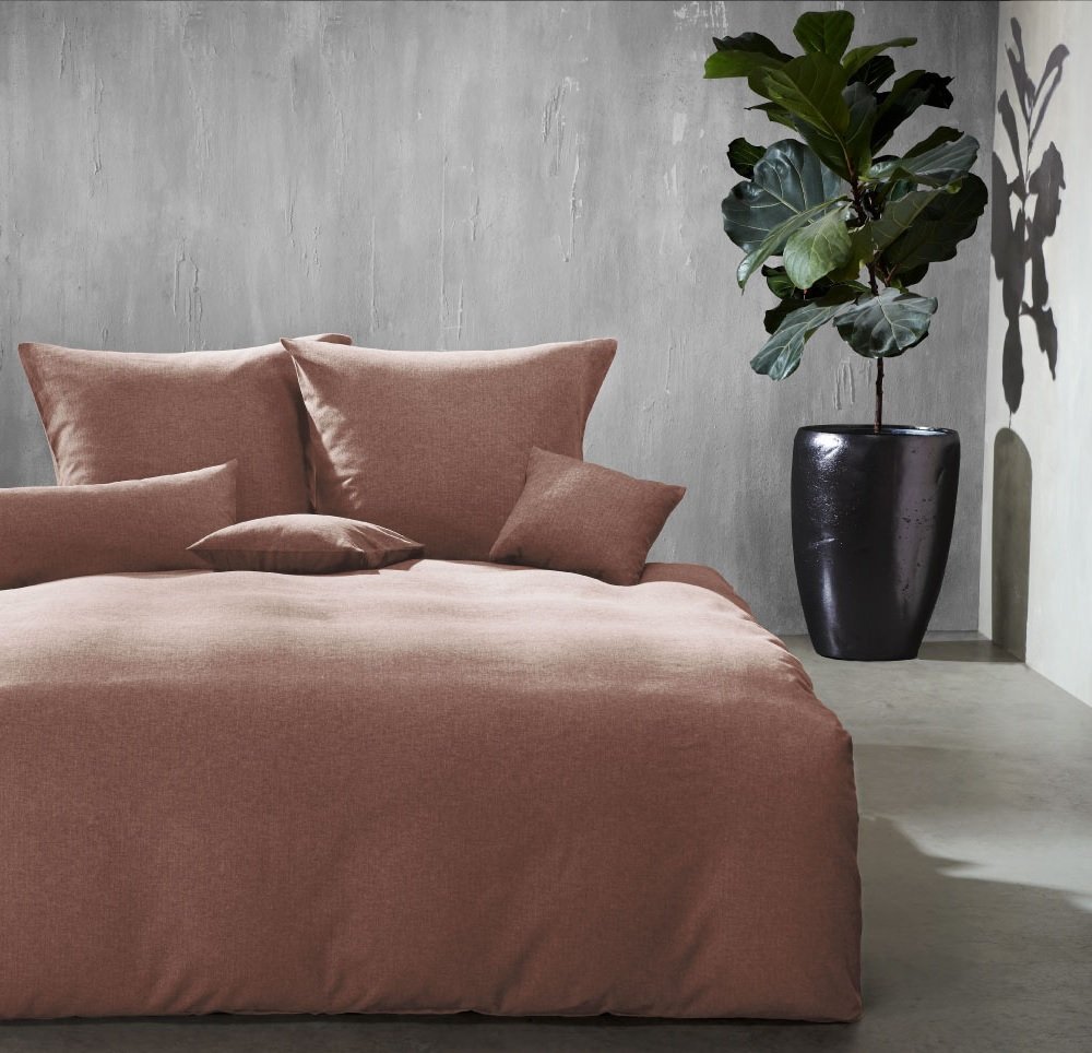 Fleuresse Pościel flanelowa 200x220 cm Lech 37 jodełka brąz 603089