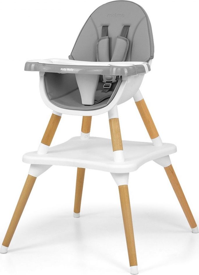 Milly Mally Krzesełko do karmienia 2w1 Malmo Grey