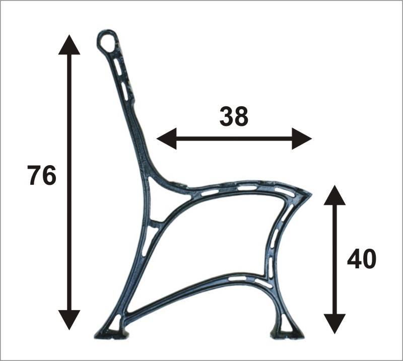 Noga do ławki miejska 6 desek