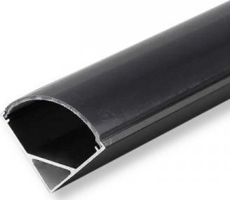 V-TAC Profil Aluminiowy V-TAC 2mb Czarny, Klosz Czarny, Kątowy VT-8109