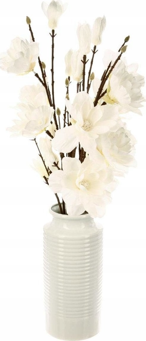 Atmosphera Sztuczne kwiaty MAGNOLIA, biały bukiet, 75 cm
