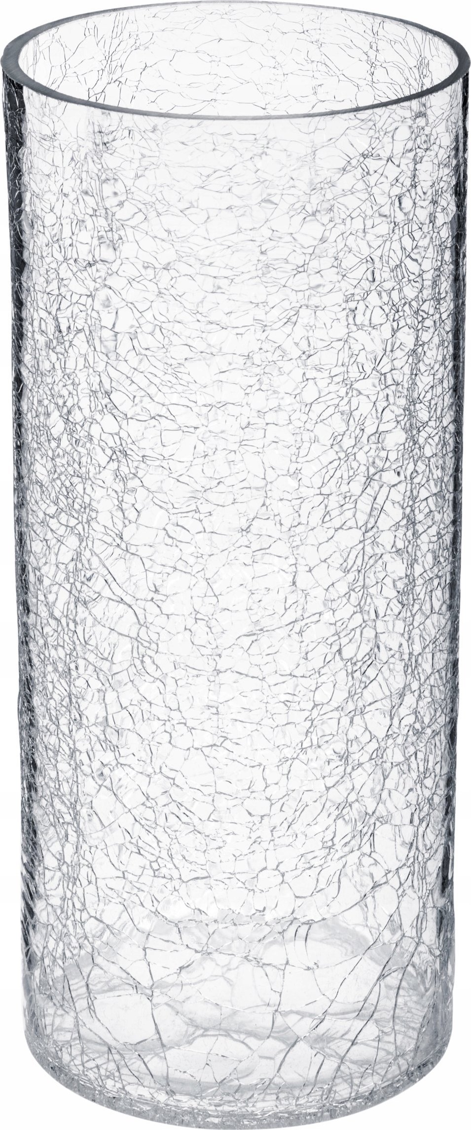 Atmosphera Wazon szklany, efekt mrożonego szkła, 30 cm