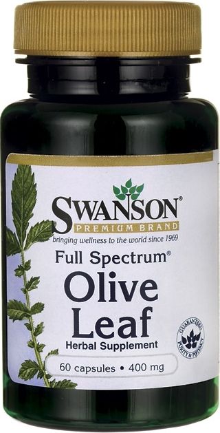 Swanson Swanson - Ekstrakt z Liścia Oliwnego, 400mg, 60 kapsułek