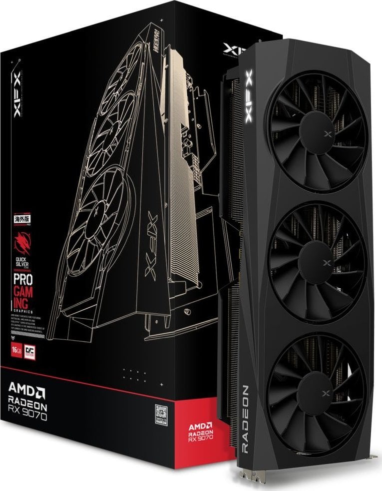 Karta graficzna XFX Quicksilver Radeon RX 9070 OC Gaming 16GB GDDR6 (RX-97QICKBB9)