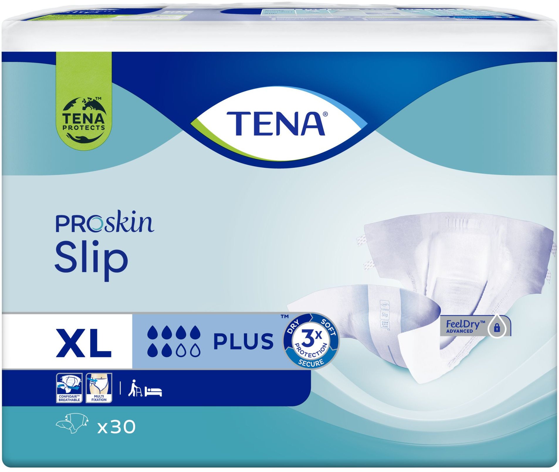 Tena Slip ProSkin Pieluchomajtki plus XL, 30 sztuk