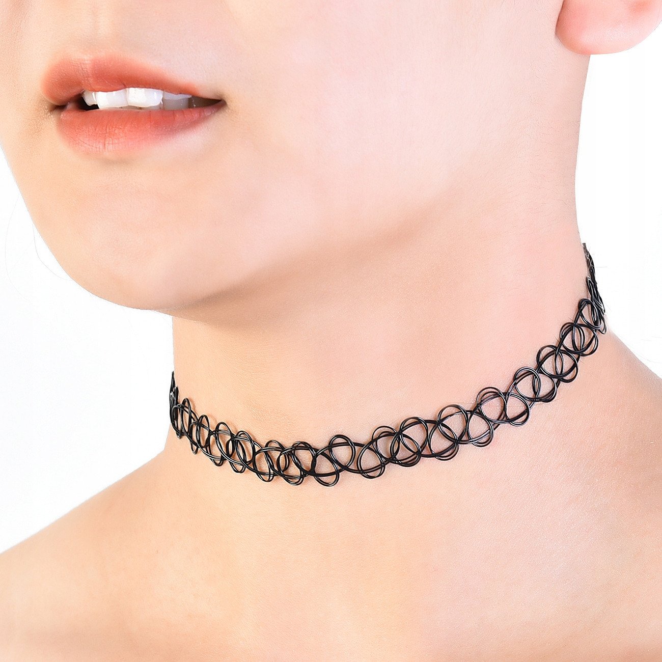 CHOKER KLASYCZNY Czarny NASZYJNIK Gothic CH12