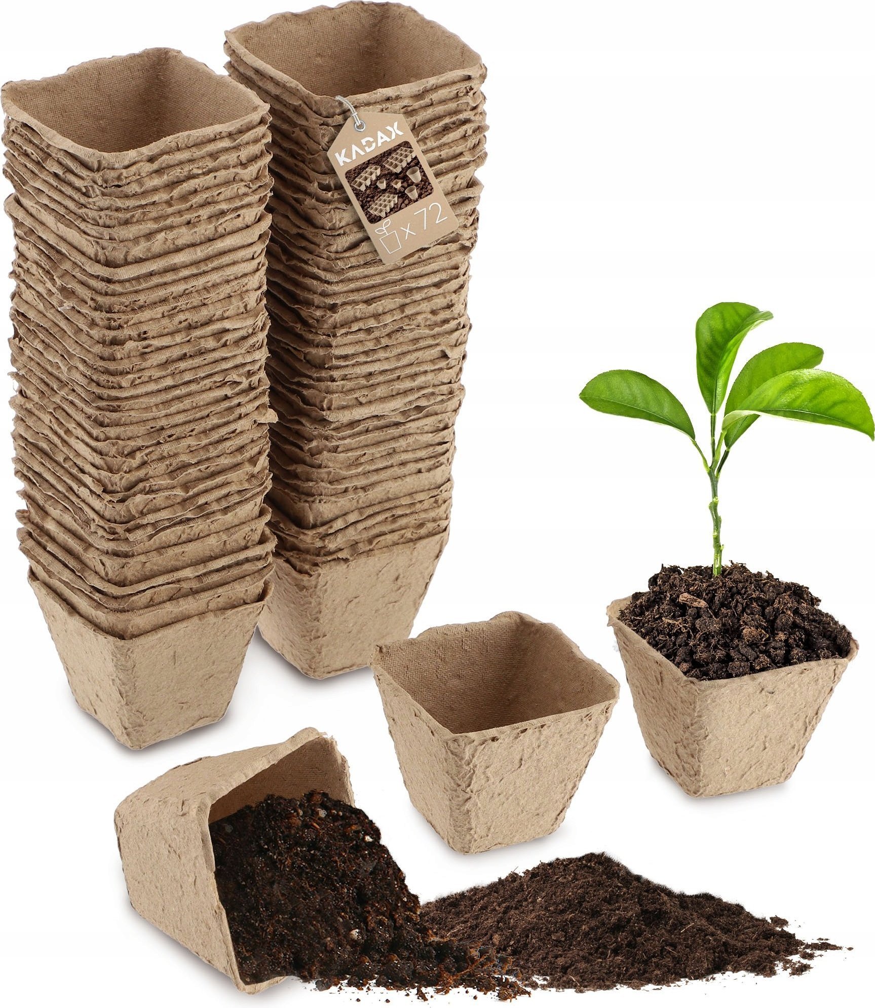 Kadax Doniczki Torfowe Na Rozsady Sadzonki 5,5cm 72szt.