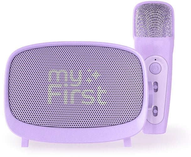 myFirst Voice 2 - zestaw do karaoke dla dzieci - mikrofon i głośnik bezprzewodowy z efektami modyfikacji dźwięku (purple)
